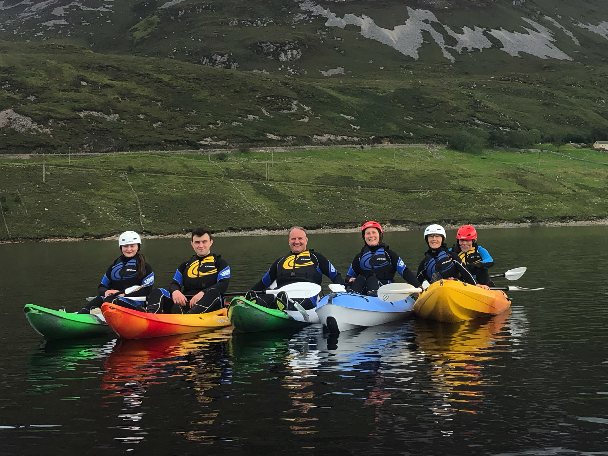 Corporate / team building kayaking on Dunlewey lake